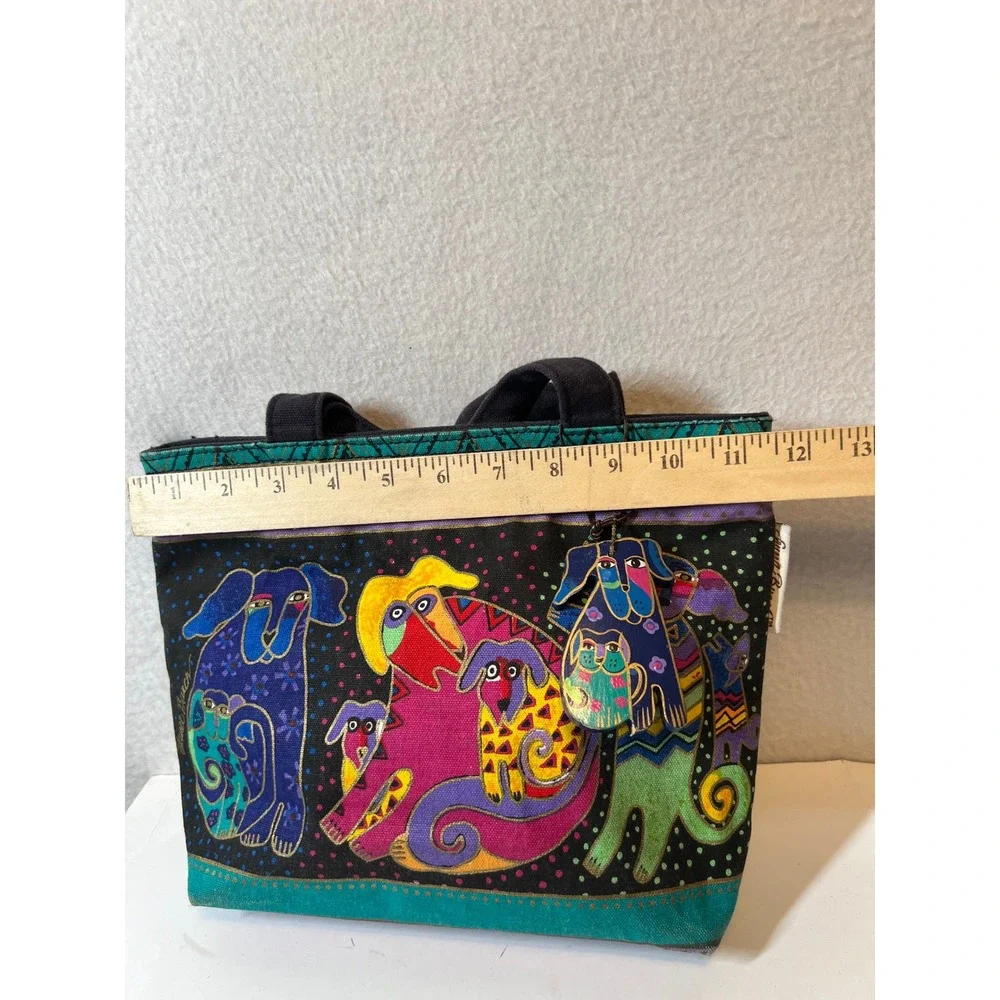 Sun N Sand Accessories Cotton‎ Dog Print MINI Bag Whimsical Colorful